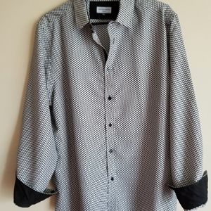 Berto Romani Men's Shirt Size 2XL Black & White